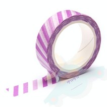J.ROM 디지인 마스킹테이프 퍼플슬래시 15X10 포장용테이프