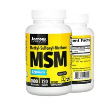 재로우 MSM 120정 식물성 엠에스엠 OptiMSM 식이유황 성분 옵티MSM 옵티엠에스엠 먹는유황 Jarrow Formulas methylsulfonylmethane