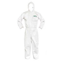 청소 건축 카센타용 투피스 부직포 작업복 XL 흰색 1개 경찰용 방제