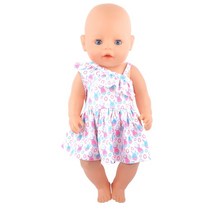 베이비돌 장난감 어린이장난감 43cm 아기 새로 태어난 인형 옷 무늬 거즈 스커트 복장 미국 18 인치 소녀 및 sg DIY 드레스 어린이 선물, [08] CL-0322-8