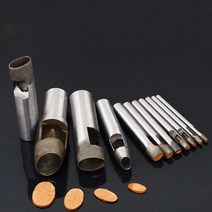 가죽 펀칭 공예 가죽 도구 타원형 펀치 공예 구멍 세트 의류 캔버스에 대한 중공 펀처 벨트 30mm20mm, 07 9mm (10x6mm)