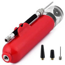 자전거 휴대용 미니 펌프 공기주입기 축구공 타이어 농구공, 휴대용펌프 그린