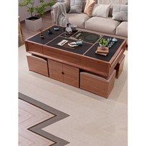 거실 테이블 티 전기포트 의자 세트 오피스 사무실 홈, 투수성 석재 펌프 4개