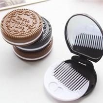 학생 직장인 슬림 미니 주머니 빗 거울 세트 여아 공주 놀이 휴대용 거울빗 캠핑 여행 미용 메이크업 손거울 사무실 학교 화장 도구 초소형 미러 케이스, 1개