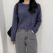 포디룩 [기본이너니트!] 보카시 부클 라운드넥 니트티