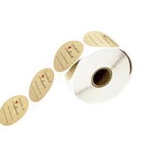 대용량 크라프트지 카페 핸드메이드 스티커 C 500개입 롤형 손글씨