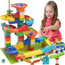 COUOMOXA 마블런 클래식 빅 블럭 110피스 3세이상 Marble Run Classic Big Blocks 1세트