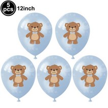 대형 3D 갈색 생일 축하 곰 풍선 호일 베이비 샤워 장난감 어린이 소년 소녀 파티 용품 1 개, As shown, Bear Latex Balloon 2