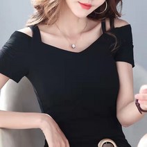 무지 스판 여성 반팔 쫄티