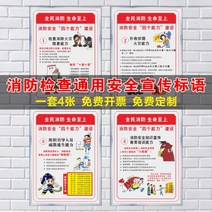 규장제도카드 특종 설치함 시설 관리 작업장 생산 위 벽 창고 기업 슬로건 소방 감독 방화 전력소비 조작 2670163881, 50x70cm, ZDP 소방 네 개 능력 한세트 4장