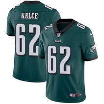 NFL 필라델피아 이글스 62번 제이슨 켈스 럭비 미식축구 저지 유니폼