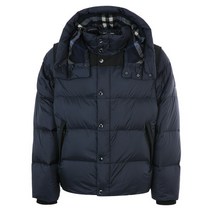 [버버리] 22FW 8059140 암 로고패치 디태처블 네이비 패딩 자켓
