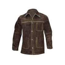 Quality Supply 가죽 용접 작업 재킷 난연성 튼튼한 스플릿 소가.. 정품보장, Brown