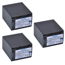 카메라배터리 3900mah np-fv100 np fv100 배터리 충전기 소니 np fv30 fv50 fv60 fv70 fdr ax30 ax33 ax40 ax45 ax53, 배터리 3개