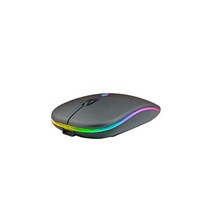 블루투스 마우스 블루베이트 멀티 디바이스 마우스 2.4GHz 블루투스BT5.2+2.4G 충전식 RGB 크로마 백라이트 장착 LED 마우스 무선 마우스 칠색 라이트 저소음 소형 조정 가능한 DPI 음소거 클릭 노트북 랩톱 맥북 윈도우 PC 태블릿그레이