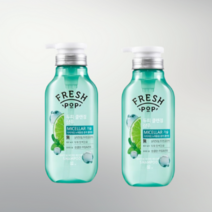 프레시팝 미셀라 모히또 샴푸 무실리콘 두피클렌징 샴푸 500ml 2개, 프레시팝 모히또 샴푸 500ml 2개