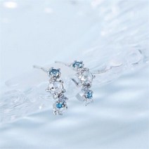 클루 NC14 크리스탈 아쿠아 실버 귀걸이 CLER20571PWL