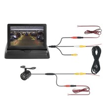 자동차모니터 천장모니터 차량용TV 7인치모니터 BINWEI-4.3 인치 LCD 자동차 모니터 접이식 디스플레이 역방향 카메라 주차 시스템 후방 NTSC PAL, [03] 432-BF8LED-6M