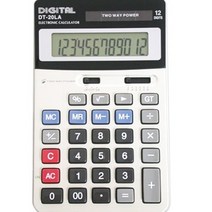 다와 데스크탑 디지털 전자계산기 사무용 일반계산기 DT-20LA, 혼합색상, 1개