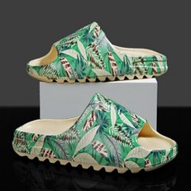 성인 아쿠아슈즈 빠지 인쇄 된 남여 슬리퍼 캐주얼 통기성 비치 신발 안티-슬립 방수 샌들 슬라이드 홈 및 야외 소프트