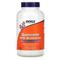Now Foods Quercetin Bromelain 함유 240정 나우푸드 퀘르세틴 베지캡슐, 1통