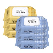 깨끗한나라 합리적인 생활 물티슈 캡80매 6팩, 단품