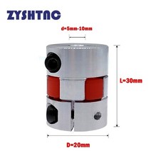 알루미늄 플렉시블 샤프트 커플 링 d20 l30 모터 커넥터 플렉시블 커플러 5mm 8mm d20l30 66 35mm, 6x6