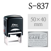 [SHINY STAMP] 샤이니 S-837 사각명판 주문제작, 적색(테두리 없음)