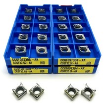 선반 밀링 바이트 ccgt09t304 ak h01 알루미늄 인서트 절삭 공구 선삭 공구 cnc 카바이드 목재 선삭 공구 ccgt 09t304 선삭 인서트, ccgt060208 ak h01, 10개