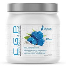 Metabolic Nutrition 영양 CGP 크레아틴 글리세롤 인산염 100% 미세화 분말 프리 인트라 운동 그린 애플 400그램40인분, Blue Raspberry