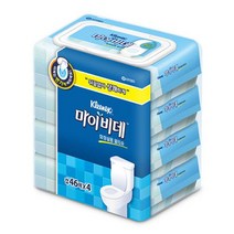 크리넥스 마이비데 46매x4 캡형 휴대용 물티슈 패드