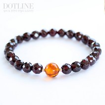 도트라인 G01 컷팅가넷 호박포인트6mm팔찌