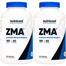 뉴트리코스트 ZMA 캡슐, 490mg, 2개