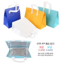 골든트리 심플 무지 칼라 보온보냉 부직포 손잡이 백 쿨러백 아이스백 보온백 보온가방, 소 - 하늘색