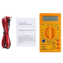 lcd digital multimeter ac dc 750v 1000v digital mini multimeter probe for voltmeter ammeter ohm test, 협력사, 노랑