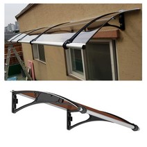 캐노픽스 캐노픽스 550 x 1100 어닝 차양 창문 비막이 렉산, 렉산(상판) 그린+브라켓(지지대) 블랙