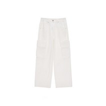 MATIN KIM BIG POCKET VINTAGE CARGO DENIM PANTS IN WHITE MK2377DN028M0WH 304377