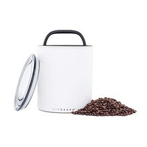 Planetary Design Airscape Kilo Coffee Storage Canister - Large Food Container Patented Airtight Lid, Matte White