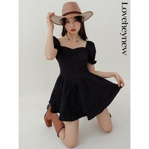 여성 반팔 롱 원피스 라운드 플라워 원피스 빅사이즈 여름 꽃무늬 플레어 여자원피스 프리사이즈 인박카001 LoveHeynew 더블 -층 패턴 작은 검은 치마 여성 여름 2022 새로운 짧은 소매 중간 길이 긴 작은 드레스