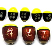 바다 흘림 낚시 수중찌 소품 전자 구멍찌 반유동 채비, 오동목 수중찌 1.5