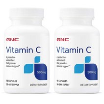 GNC 이뮨 서포트 비타민 C 500mg 90캡슐 2개