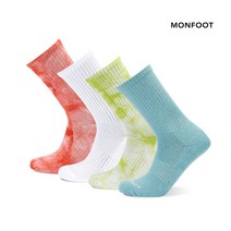 몬풋 타이다이 크루 스포츠양말 4팩, (L)275-300mm, 혼합A