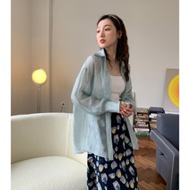 광저우 천치복식 uus 2022년 봄 여름 천사량 감통 셔츠 블라우스 S21210172