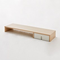 한샘 티오 모니터선반 86cm(컬러 택1), 색상:내추럴오크/화이트(C)