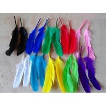 [만들기재료] 거위깃털 8g[약25개내외], 빨강