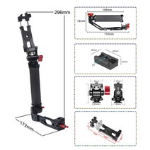 DJI 디지아이 로닌 RS2 RSC2 RS3 미니 짐벌 액세서리용 탄소 섬유 조절식 L 브래킷 핸들 그립 콜드 슈 마운트 클램프 포함, [04] 4in1 Kit