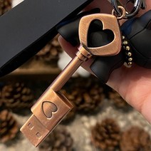 감성 usb 메모리 2.0 빈티지 하트 열쇠모양 유에스비, 저장용량 32GB