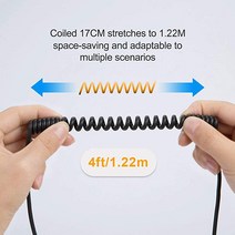 (2주배송) 엔비디아 안드로이드 티비 프로 CableCreation Micro USB to 케이블 0.56ft 4ft 금도금 커넥터가 있는 코일 마이크로 OTG 스마트폰 태블릿, [02] 마이크로에서 마이크로로