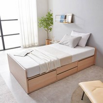 4단서랍&벙커 슈퍼싱글 수납침대 프레임 후드형 (매트리스 미포함), 본상품선택, 화이트그레이