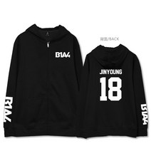 기모후드집업 기모후드집업 B1A4주변 콘서트 Zheng Zhen동일타입 기모 후드 지퍼 후드티 가디건